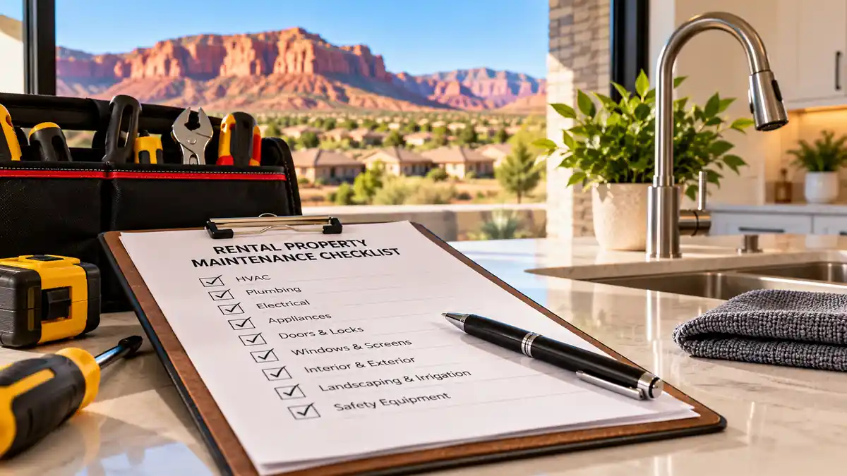 Rental property maintenance checklist and tools for a St. George Utah landlord